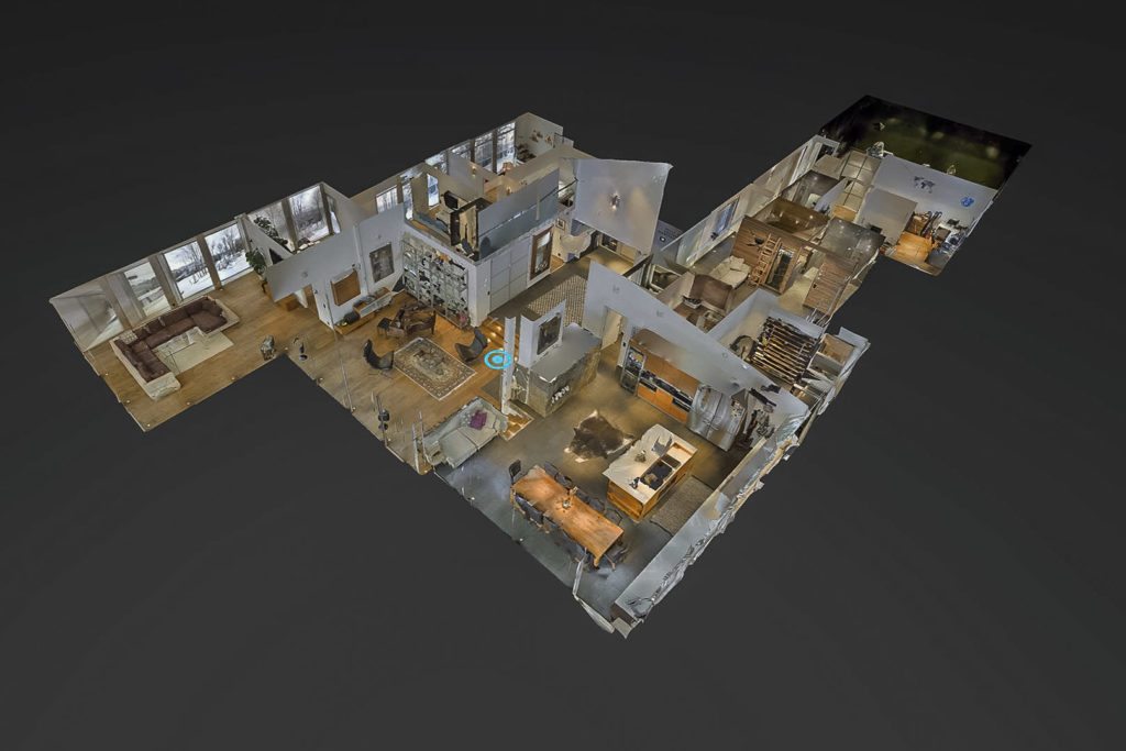 dollhouse 3D view of a home provided by a Matterport tour by TNHometour